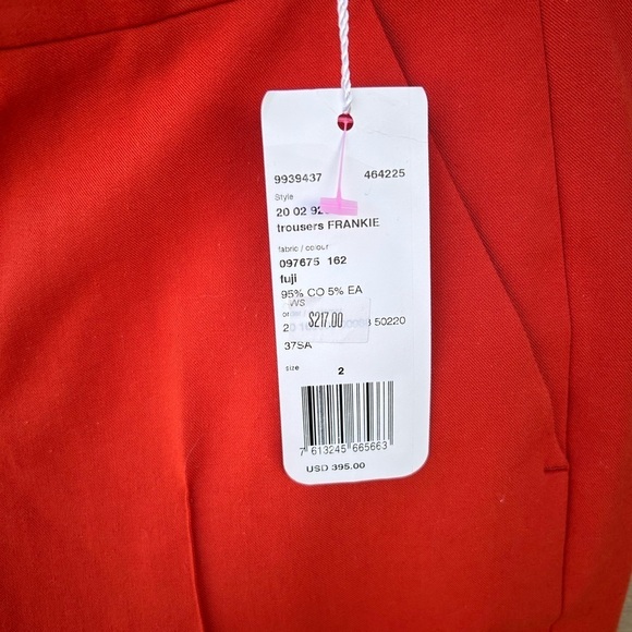 NWT Akris Punto Frankie Trousers Orange Fall Vibes Office Business Casual Sz 2 - Picture 5 of 11